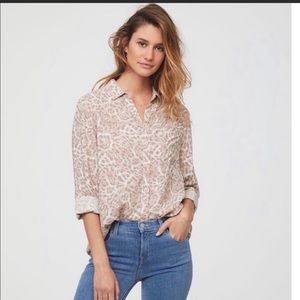 BeachLunchLounge Alana Cheetah Button Front Top